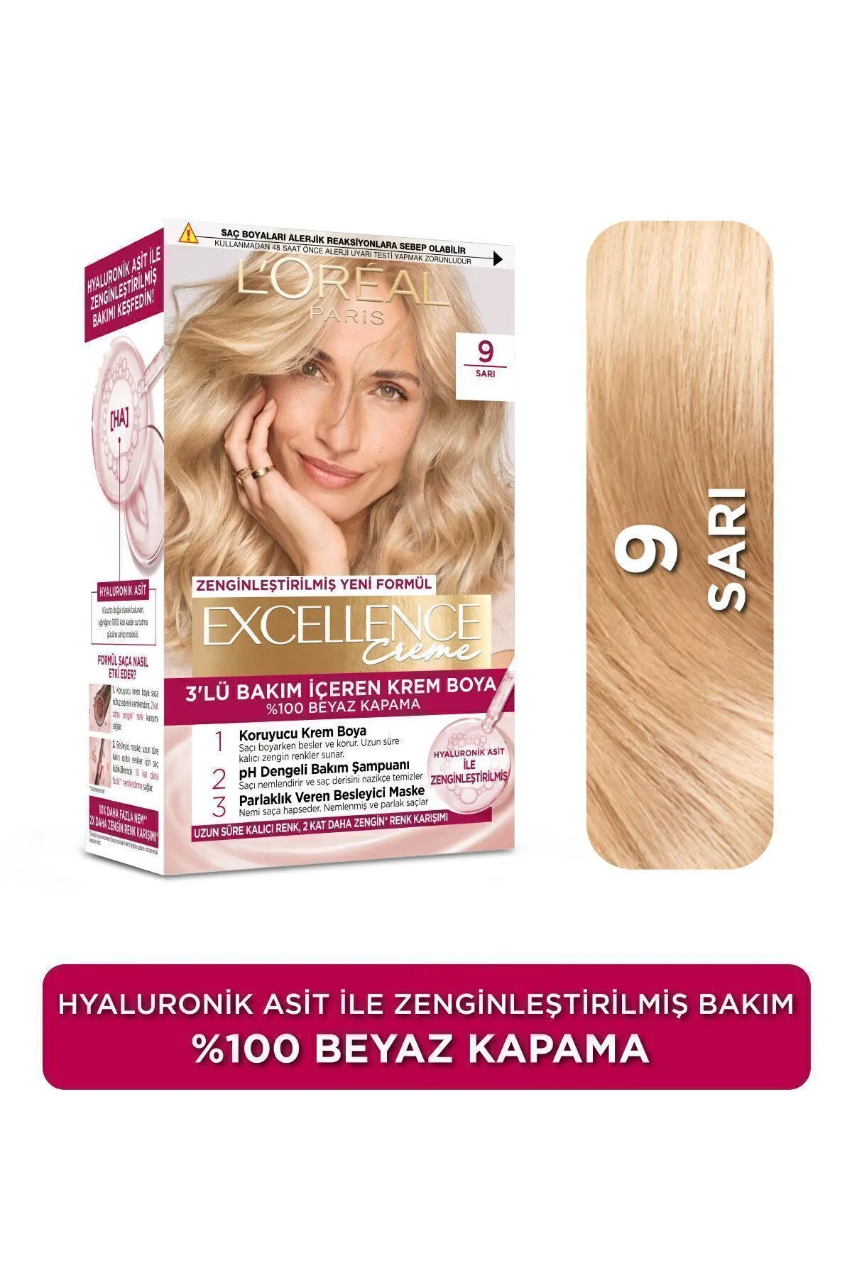 L'Oreal Paris Excellence Creme Saç Boyası - 9 Sarı