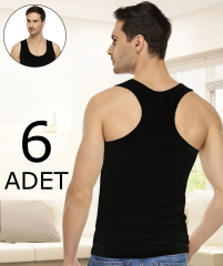 Tutku Elit 1304 Erkek Elastan Spor Atlet 6'lı Siyah