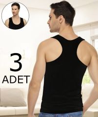 Tutku Elit 1304 Elastan Erkek Spor Atlet 3 Adet - Beyaz