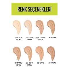 Maybelline New York Superstay Active Wear 30H Fondöten - 03 True Ivory