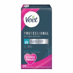 Veet Pro. Hassas Ciltler İçin Ağda Bandı 20'li Süper Fırsat