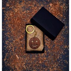 Bi-Ka Grinning Face Figürlü Ahşap Anahtarlık