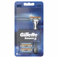 Gillette Sensor3 Tıraş Makinesi + 6 Adet Tıraş Bıçağı
