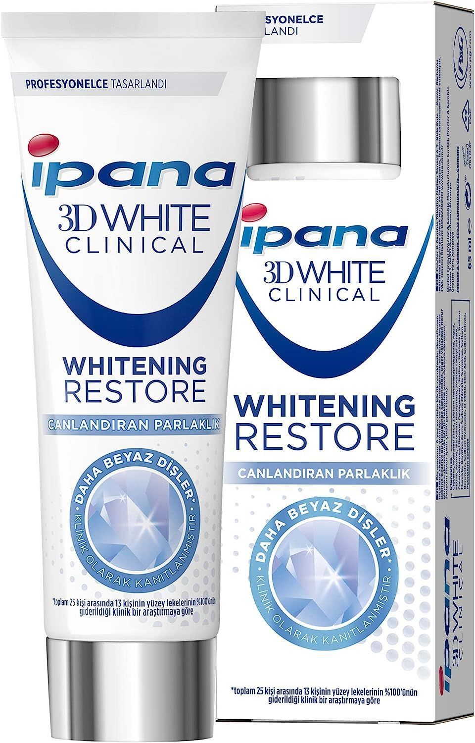 İpana Diş Macunu 3D White Clinical Canlandıran Parlaklık & Beyazlık 65 ml